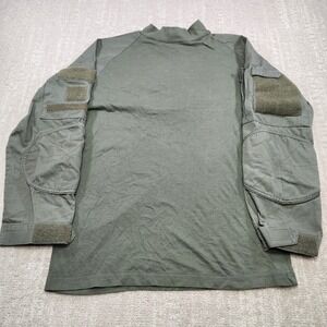 Rothco Combat Shirt Men Small Olive Green Ripstop Mock Neck Elbow Pads Cotton